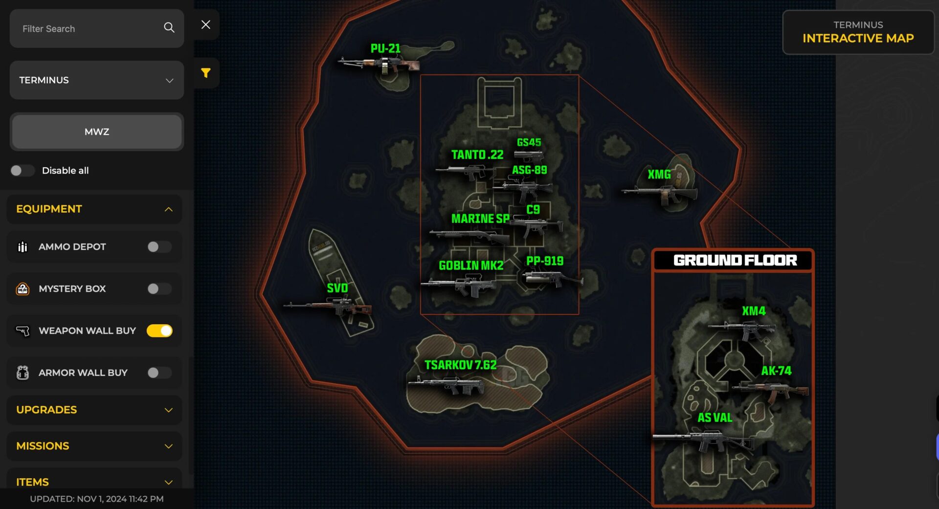 All Weapon Wall-Buys on Terminus