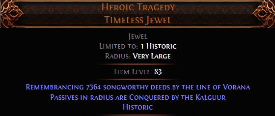 poe 2 how to get Heroic Tragedy Timeless jewel