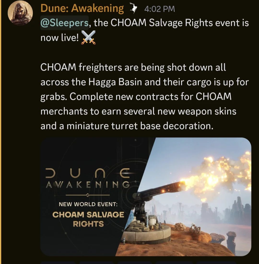 Dune Awakening – How to Start & Complete CHOAM Salvage Rights Event