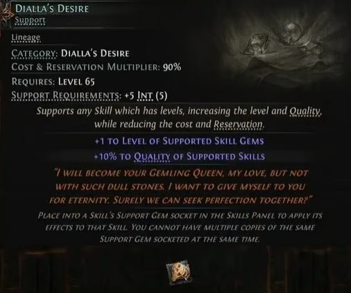 Path of Exile 2 – Dialla’s Desire Support Gem Guide
