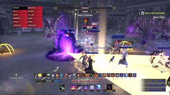 ESO 12-player Trial raid group during Veteran content