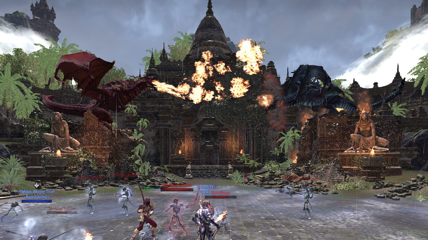 ESO Battlegrounds PvP match with objective gameplay