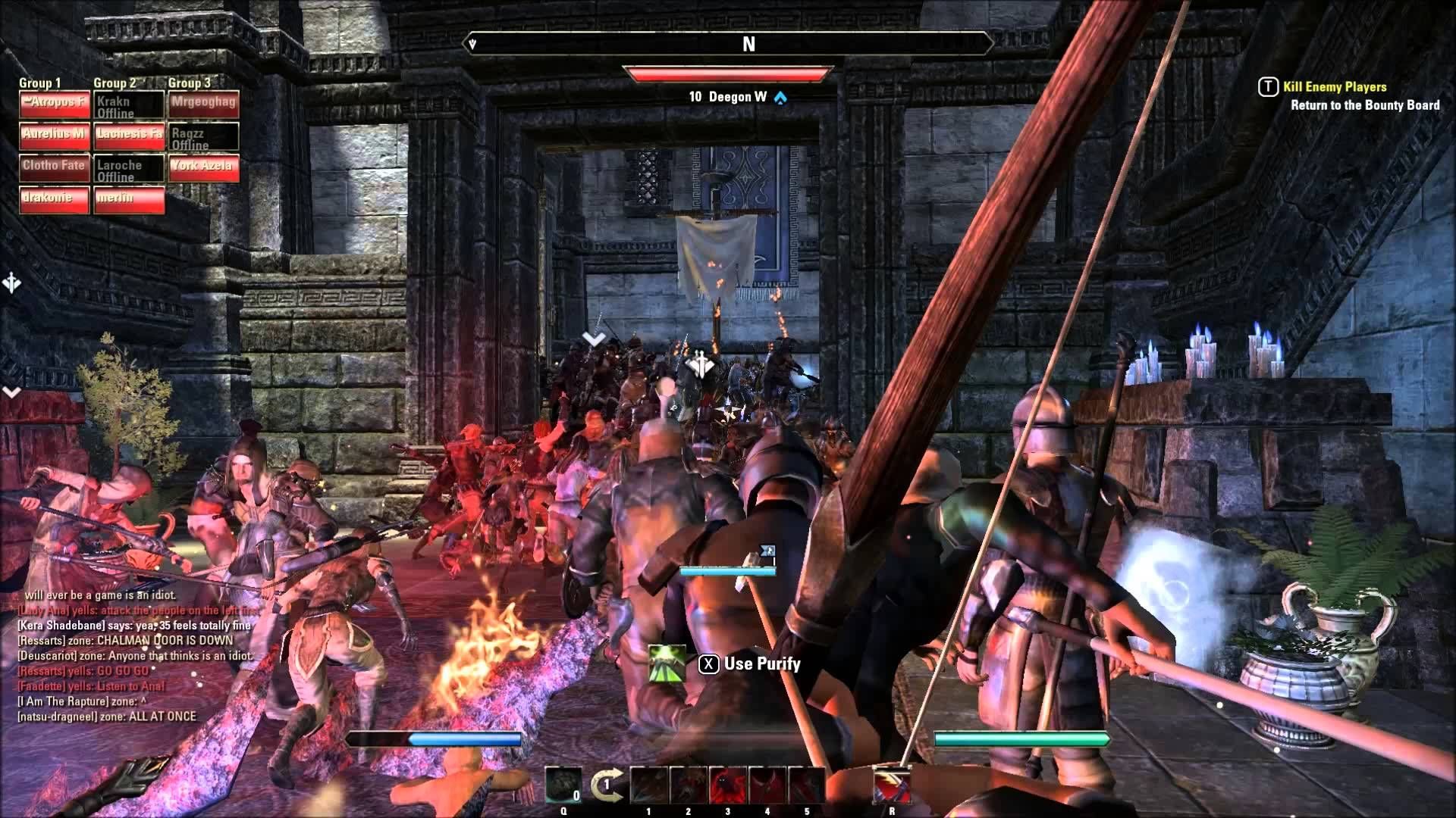 ESO Cyrodiil PvP siege battle