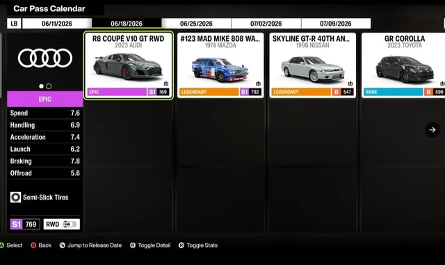 Forza Horizon 6 Finally Reveals First Car Pass Vehicles